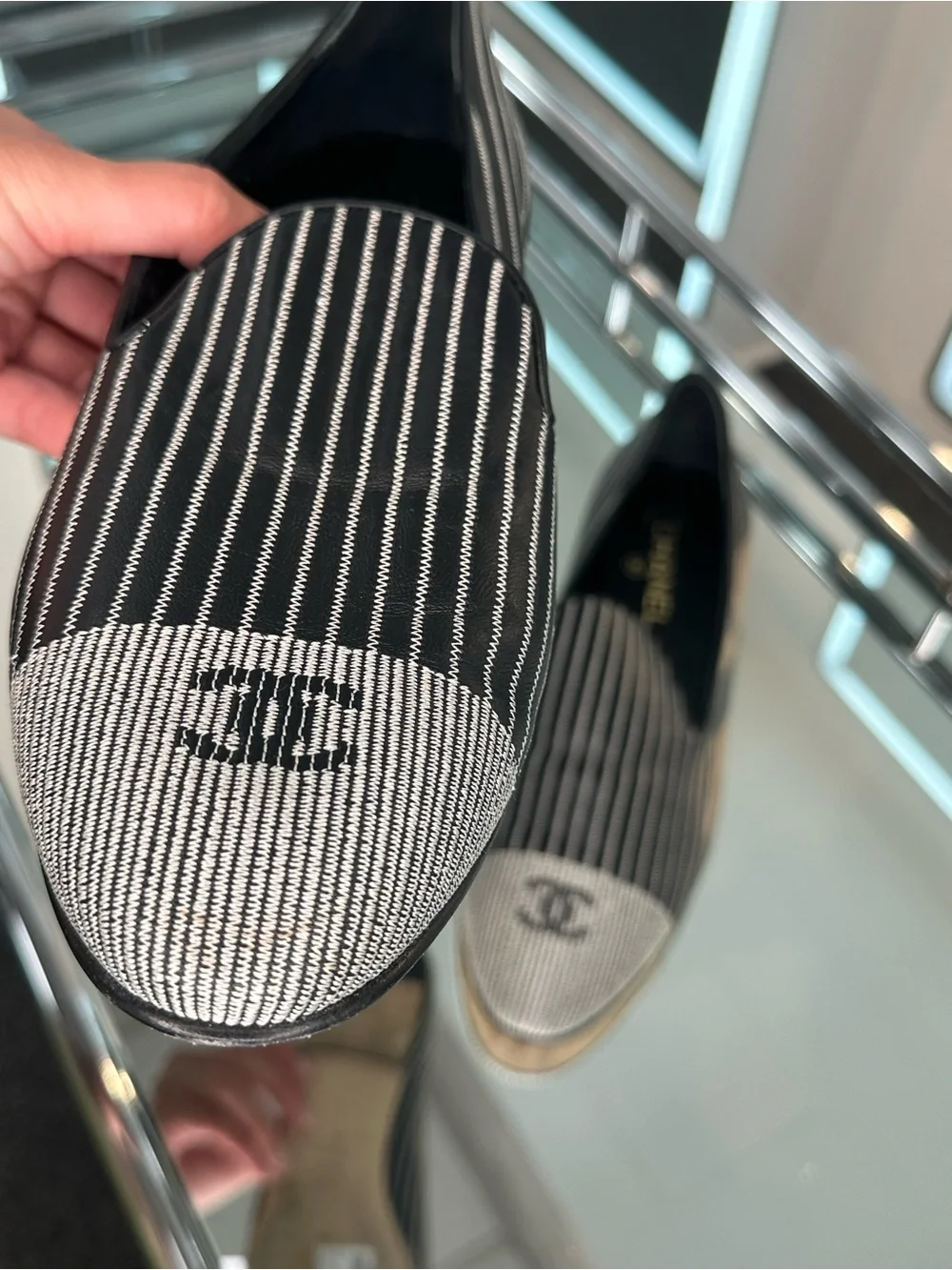 Chanel Pinstripe Loafer